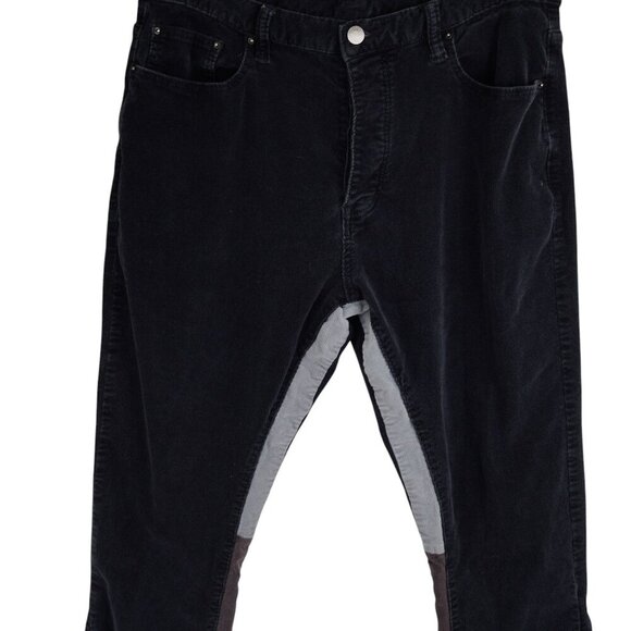 MNML Mens Corduroy Flare Denim Button Fly Raw Hem Jeans 34 - Picture 5 of 13